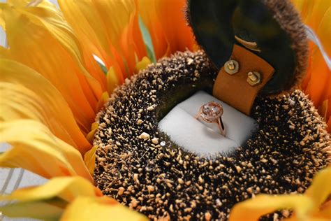 sunflower ring box